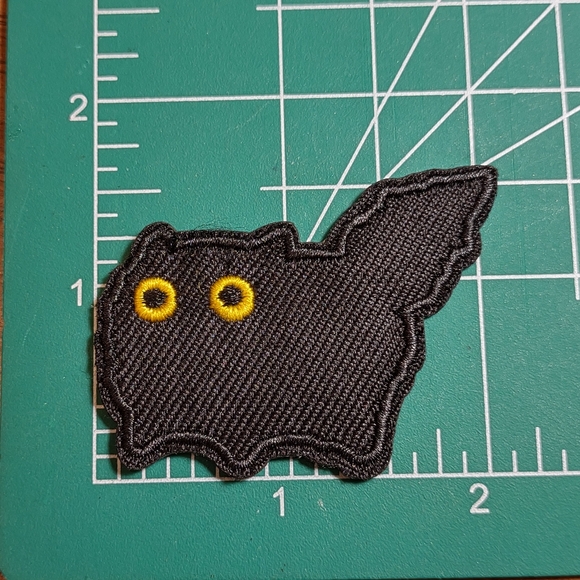 Hot Topic Other - 2/$10 Black Cat Patch with Yellow Eyes